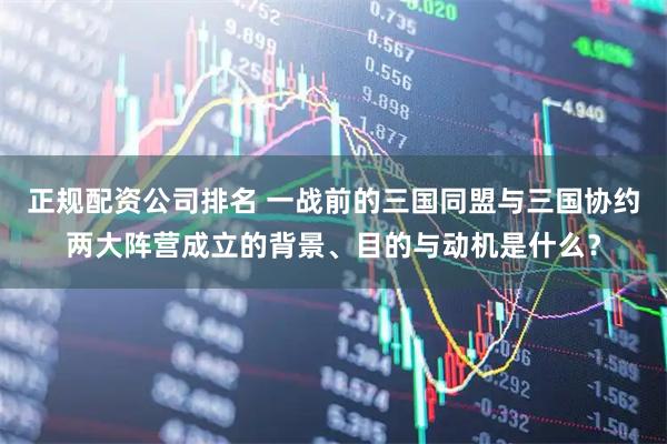 正规配资公司排名 一战前的三国同盟与三国协约两大阵营成立的背景、目的与动机是什么？